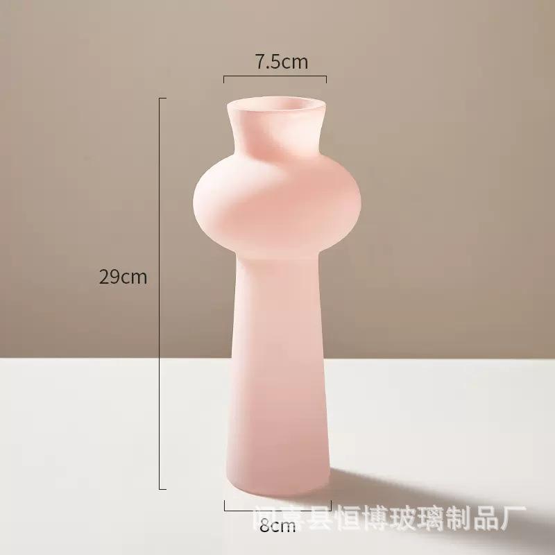 Green Glass Vase Flowers Pots Hydroponic Flower Vessels Desk Decoration Flower Arrangement  Floral Vases Room Aesthetic Decor
