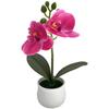 Wedding Centerpiece Artificial Orchid Lifelike Simulation Plastic Construction Low Maintenance Decoration Yellow