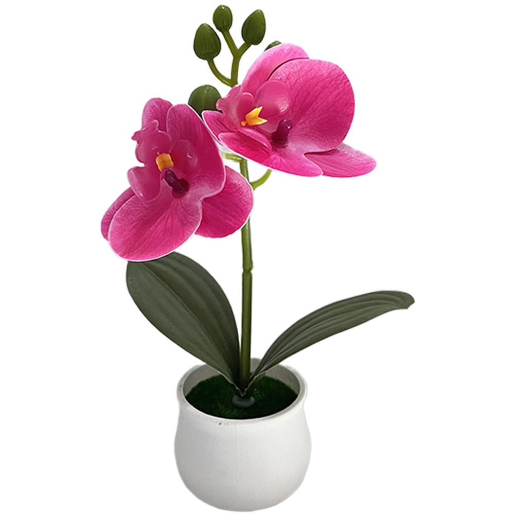Wedding Centerpiece Artificial Orchid Lifelike Simulation Plastic Construction Low Maintenance Decoration Yellow