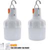 1-5pcs Rechargeable LED Indoor Outdoor Emergency Hook Portable Lights Flashing Lights Barbecue Tent Lantern Camping Lights Bulb