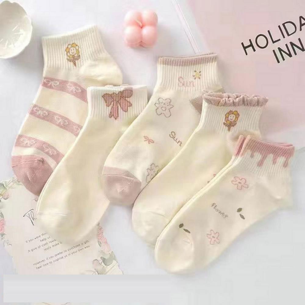 

1 pair per style Korean Style Women’s Short Socks – Cute & Trendy Ankle Socks for Spring, Summer & Fall 1 pair per style розовый