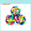 Langlebiger Gummi-Geflochtener Ball Bunter Geräuschmachender Haustier-Spielzeugball Großhandel Haustierbedarf