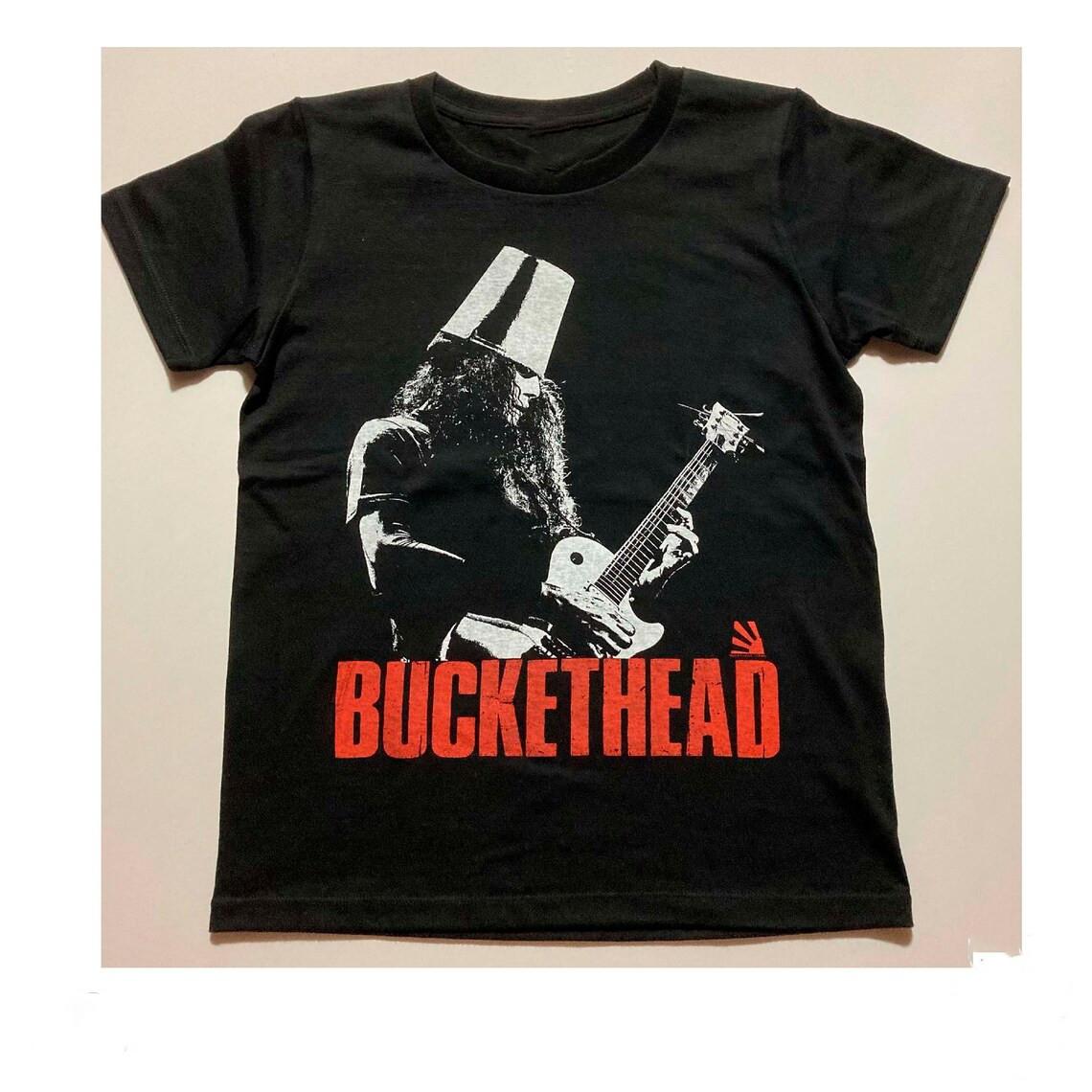 Vtg Buckethead Concert Tour Heavy Cotton Black Full Size Unisex Shirt AG285 S разноцветный