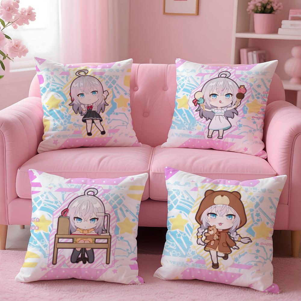 Alya Sometimes Hides Her Feelings Pillow Case Plush Fabric Soft Double-Sided Printed Sofa Warm Winter Home Gift Cushion Cover