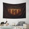 Valencia C.F. Logo with Bat and Stripes Pattern Wall Hanging Tapestry Decorative Tapestry Home Decor for Bedroom and Living Room