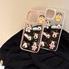 Cartoon puppy mobile phone case for Iphone16Promax transparent Epoxy Apple 15 sequins 17 women's models