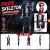 Halloween Skeleton Prop with Light and Sound for House Decorations