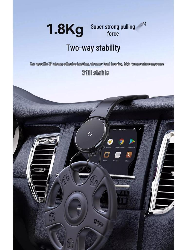 15W Faltbare MagSafe Kabellose Autohalterung mit Magnetischer Armaturenbrett-Navigation