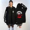 Felpa con Cappuccio Stampa Teschio Black Label Society Vestibilità Larga Felpa in Pile Ragazzi Adolescenti