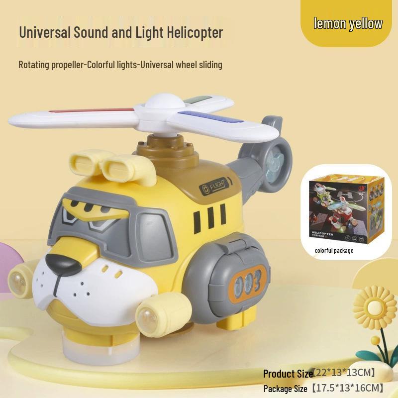 Electric Universal Helicopter Toy with Music, Lights, and Rotating Propeller for Kids