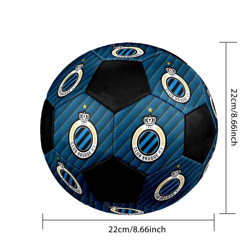 Pallone da Calcio Club Brugge KV Colorato Per Tutte le Età Cucito a Macchina PVC Pronto per la Competizione Resistente Alto Rimbalzo.TAGLIA5