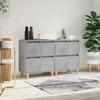 VidaXL Buffets 2 Pcs Concrete Grey 60x35x70 Cm Engineered Wood 3185755