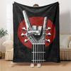 1pc Guitar Headstock Themed Printed Soft and Comfortable Home Blanket, Small Throw Blanket, Nap Blanket, Suitable As a Gift L080