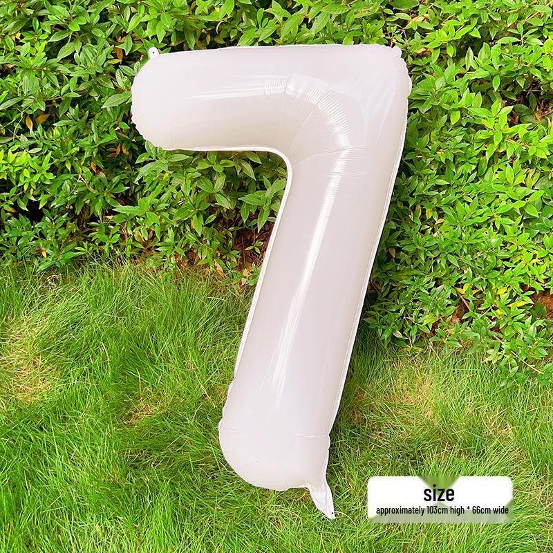 White Number Balloons for Kids' First Birthday Party Decorations