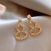 Exquisite Silver Needle Diamond Gourd Earrings - Retro & Versatile High-Class Studs