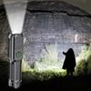 Powerful LED Flashlight Anti-Slip High Power Flashlight Waterproof Super Bright Flashlight USB Charging for Outdoor Camping Use