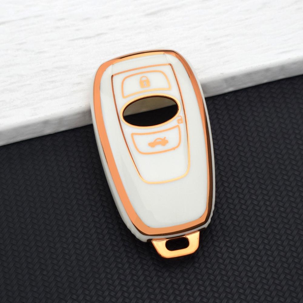 Smart Key Fob Cover for Subaru WRX STI XV Crosstrek Legacy BRZ Forester Impreza Outback 3/4 Buttons Key Protective Holder Chain