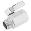 1/2 Inch Female X Male NPT Thread 304 Stainless Steel Mini Ball Valve Shut-off Valve Shower Head Flow Control Valve for Pipe / Bathroom