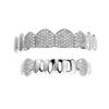 Full Diamond Real Gold Plating Zircon Grillz Hip Hop Halloween Hot Sale  Hip-hop Grillzs