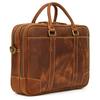 Men Leather Briefcase Bag 14" Computer Laptop Bags Thick Cow Skin Business Bag Vintage Style Men Male Bag Daily Working Totes