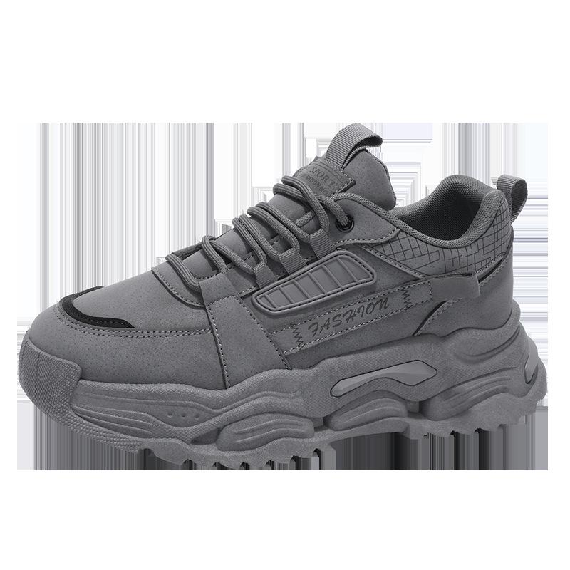 Men's shoes autumn new campus style thick-soled heightening dad shoes men's wear-resistant versatile sports and leisure shoes