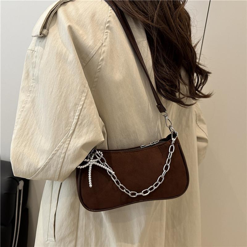 Minimalist Pu Small Square Bag With Chain Strap For Daily Casual Use
