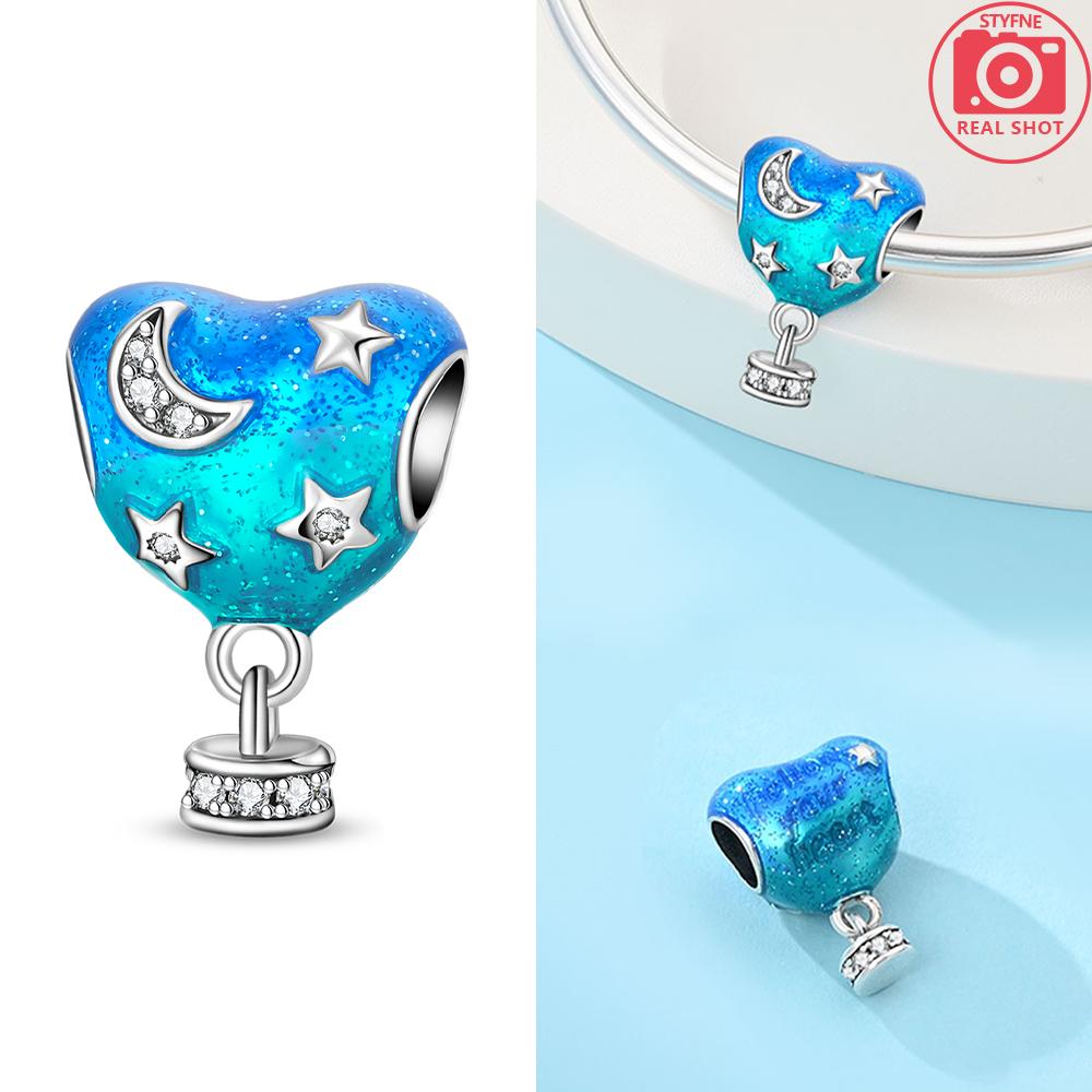 Original Copper Blue Bowknot Ocean Starfish Turtle Bicycle Pendant Charm Bead Fit Bracelet Women Jewelry Accessory Gift
