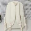 Schoolbag Girls School Bag Simple Versatile Backpack College Student Middle School Student Cute Embroidered Bow Lightweight Travel Backpack