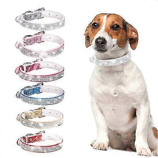 Brilliant Inlaid Rhinestone Dog Collar with Soft Texture - Shiny Pet Necklace for Stylish Dog Accessories