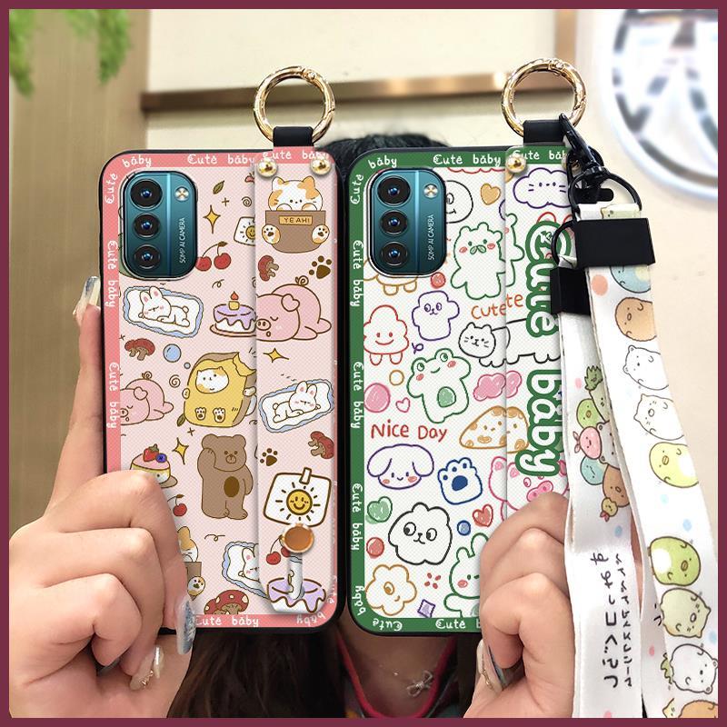 Phone Holder Shockproof Phone Case For Nokia G11/G21 Cartoon Lanyard Protective Waterproof Back Cover Fashion Design