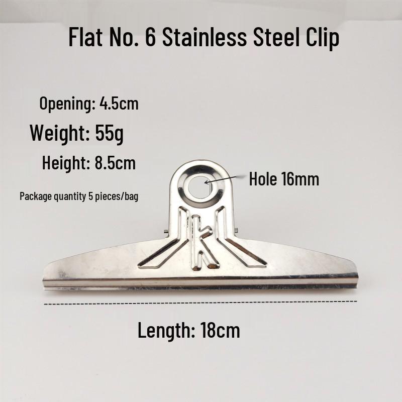 Stainless Steel Bill Clip for Office: Available In Extra Large, Large, Medium, Small Sizes for Finance, Iron Receipts, and Stationery Supplies.