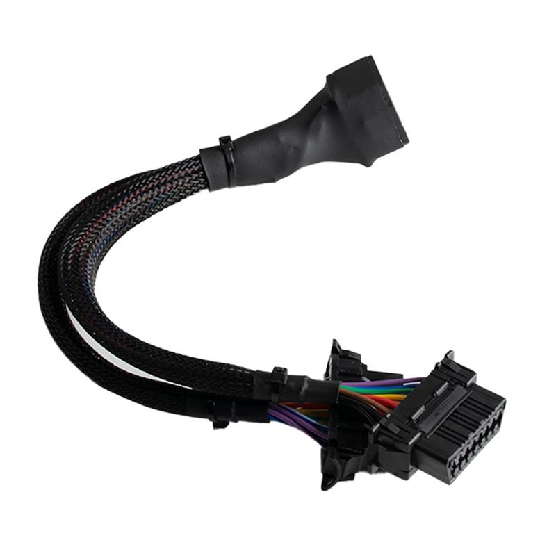 Converted Cable 16Pin OBD2 Male To Dual Female Y-Cable Car Diagnostic Auto Tool Connector