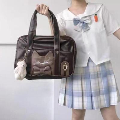 Nueva Moda Viento Universitario Departamento Japonés Bolso de Estudiante Gato Bolso de Hombro para Mujer Bolso de Mano de Alta Capacidad Bolso Cruzado de Ocio