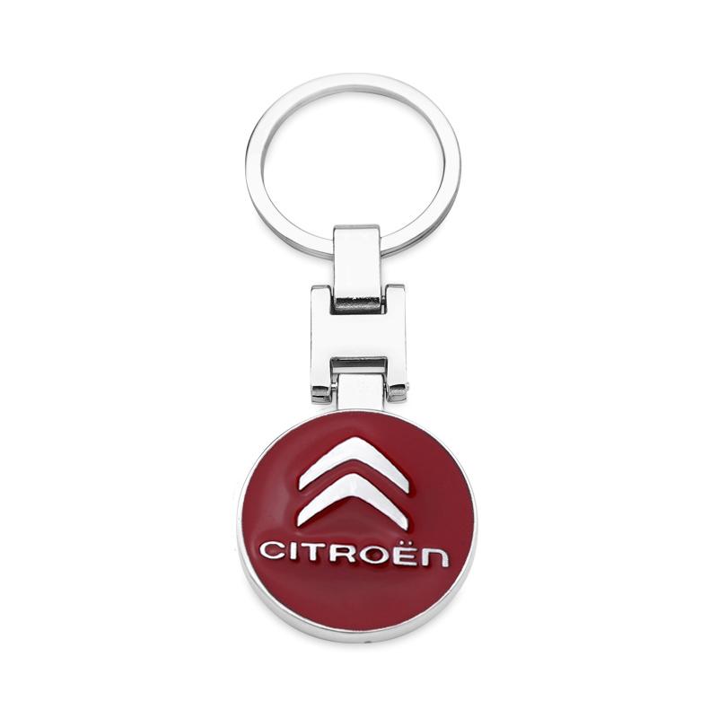 

1Pcs 3D Metal Car Keychain Car Emblem Key Rings Accessories For Citroen C1 C2 C3 Vts C4 Saxo C4L C5 C6 C8 Xsara Picasso Berlingo червоний