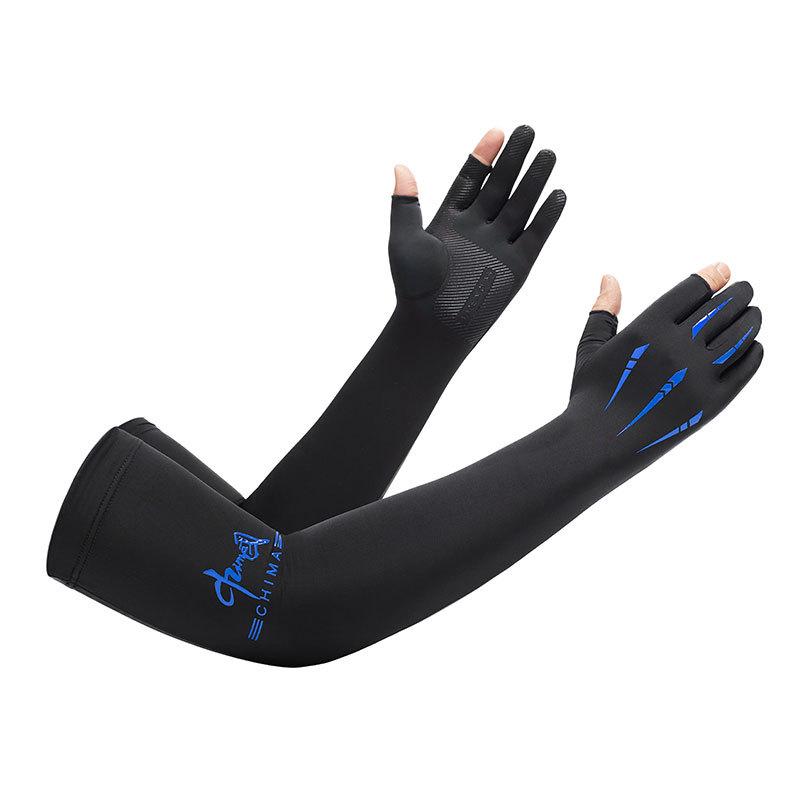Ice Silk Sunscreen Sleeves Women's Summer UV Protection Men's Gloves Long Thin Cycling Fishing Elbow Dew