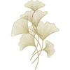 Chinese Wrought Iron Ginkgo Leaf Wall Sticker Accessories Home Living Room Wall Mural Decoration Office Hotel Wall Decor Items