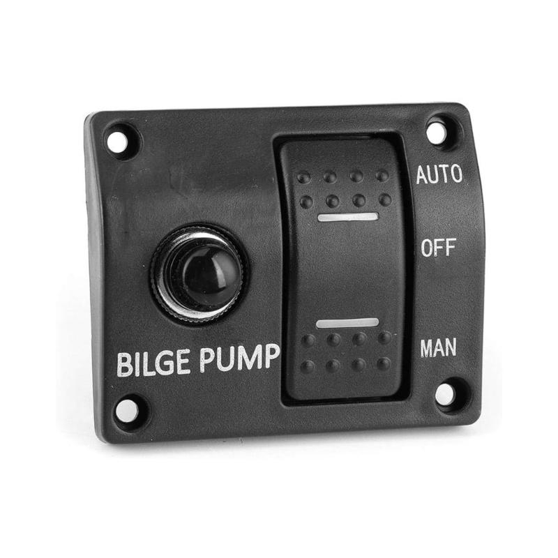 Upgrades Bilge Pump Switch Panel 3 Way 12V/24V Marine Switch Panel Water Pump Control Button Switch Fishing Boat Switch