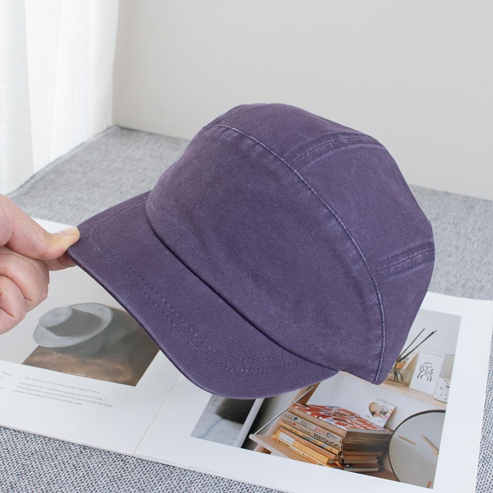 2026 Spring Summer New Solid Color Retro American Short-brimmed Hat Women Functional Wind Cap Men Sun Short-tongued Baseball Cap