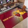 Personalized Crystal Velvet Carpet AS Roma FC Pattern Non Slip Floor Rug