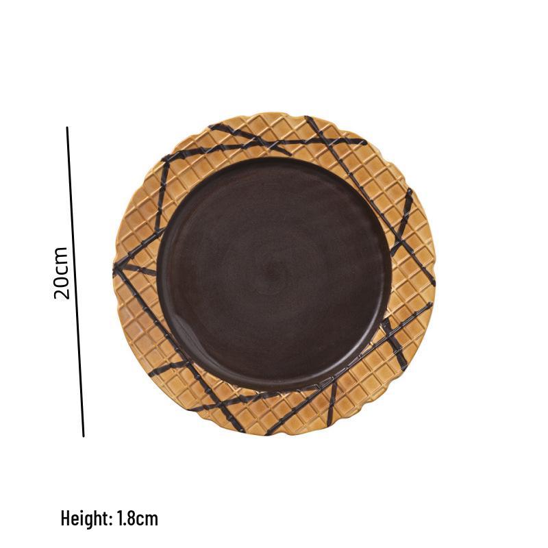 Cute Korean-Style Ceramic Mug & Cookie Series Tableware Set: Coffee Cup, Breakfast & Dinner Plates, Dessert Plate