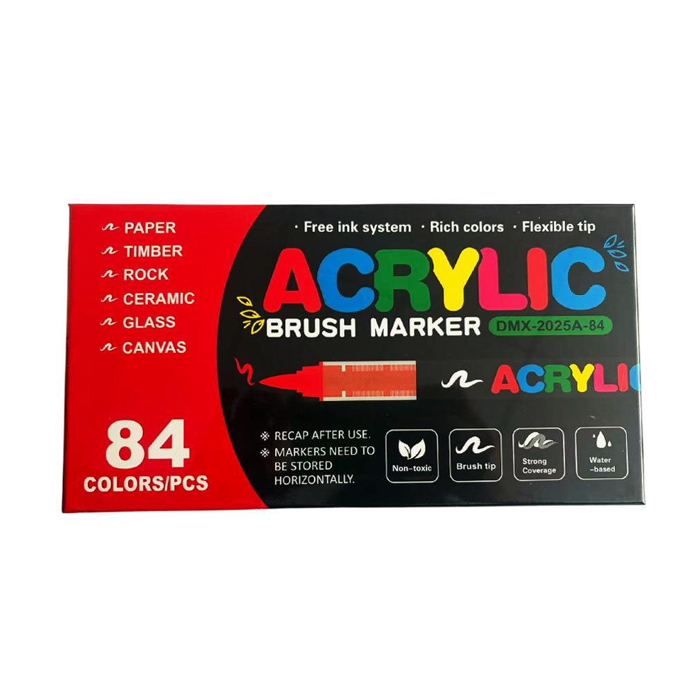 Liquid Acrylic Marker Set with Soft Tips for DIY Art & Professional Watercolor Painting