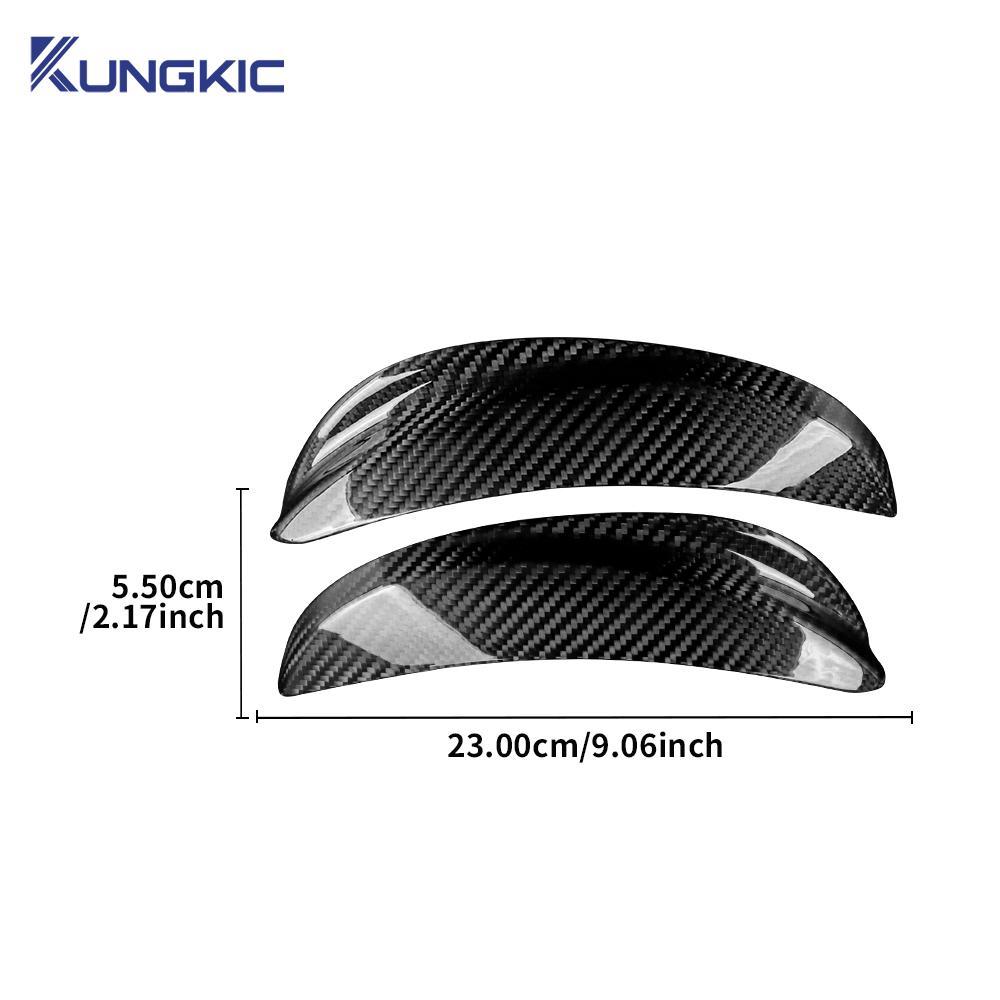 For Fiat 500 Abarth 595 2016 2017 2018 2019 2020 2025 2025 2025 Real Hard Carbon Fiber Sticker Headlamp Eyebrow Bezel Protection