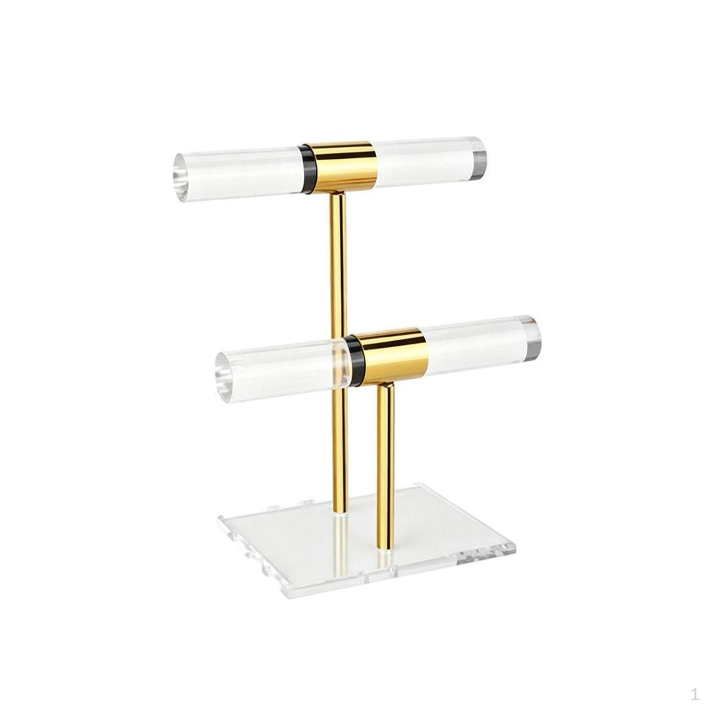 Acrylic Jewelry Display Stand Elegant Design Necklace Rack Thickened Base