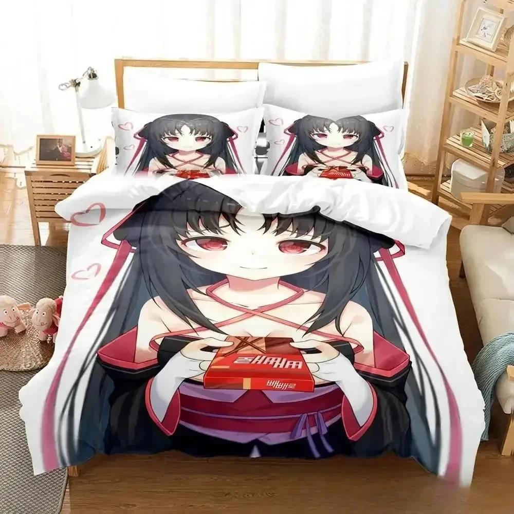 New Anime Unbreakable Machine-Dol Beding Set Printed With Pilowcase Bed Soft Duvet Cover Soft Single Double Quen Super King-Sized Dimensionsd