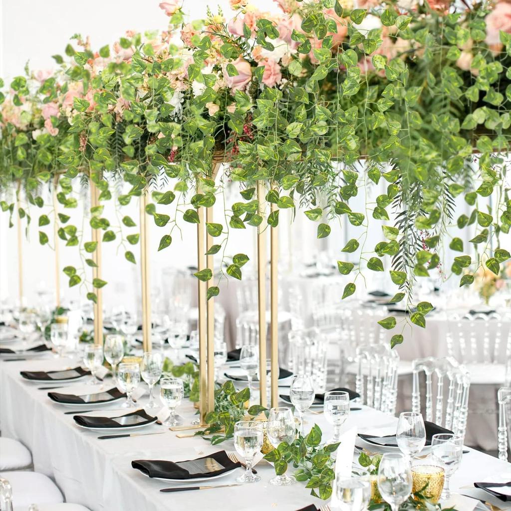 24 Pack 173ft Artificial Ivy Vines Fake Garland Leaves Plants Hanging Greenery Garland for Bedroom Wedding Party Garden Wall Decoration