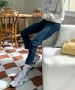 Ppaeppae Double-Woven Fleece Inner Elastic Stretch Spandex Cut-Off Crop Jeans