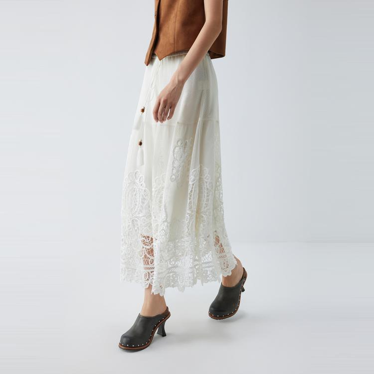 Elle Fashion Simple Versatile Casual Long Skirt Women skirts ER52262