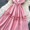 Runway Elegant Formal Luxury Evening Dresses Women Summer Embroidery Lace Short Dress Female Hollow Out Crochet Short Dress
