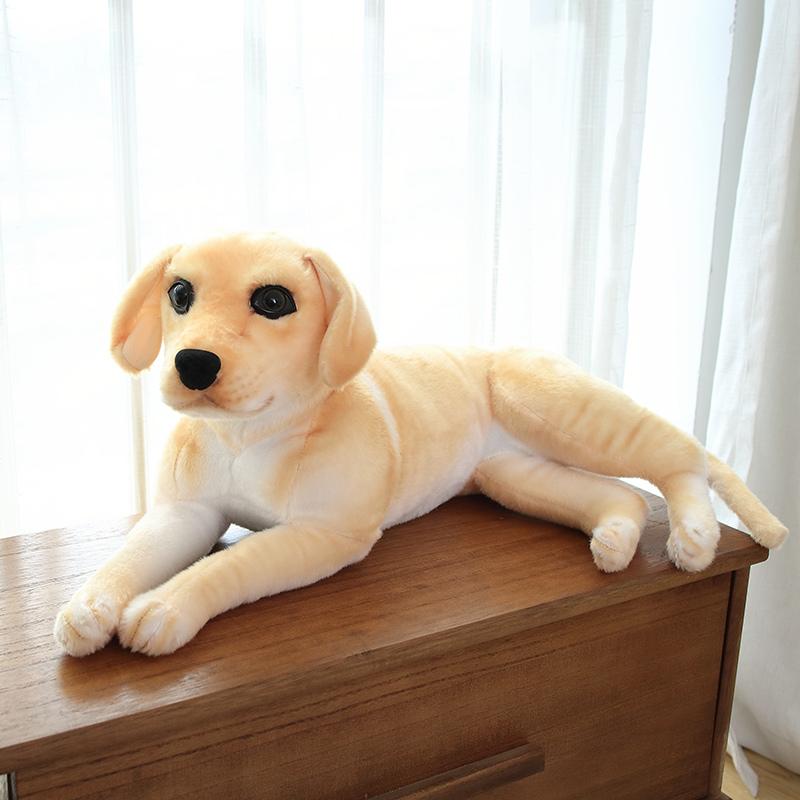 Novo bicho de pelúcia realista de cachorro, brinquedo de pelúcia para filhotes de Golden Retriever, presente para crianças, boneca Kawaii para crianças