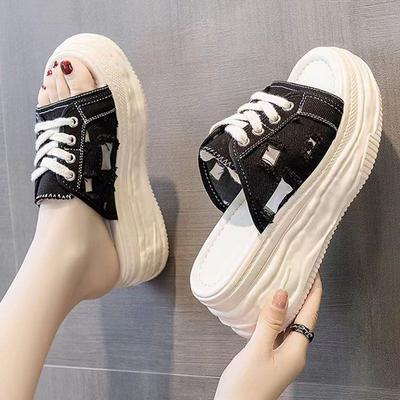 Fashion Fashionable and Trendy Women's Slippers 2024 Summer New Thick Sole Temperament Lightweight and Anti Slip Women's Shoes Versatile